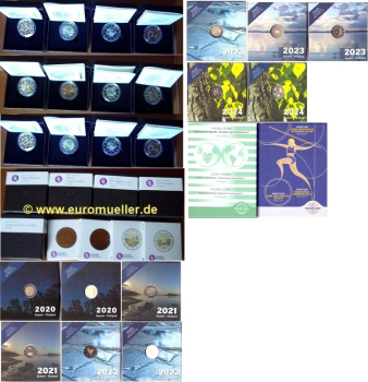 Finnland 34x 2 Euro Sondermünzen Sammlung 2007 - 2025 PP